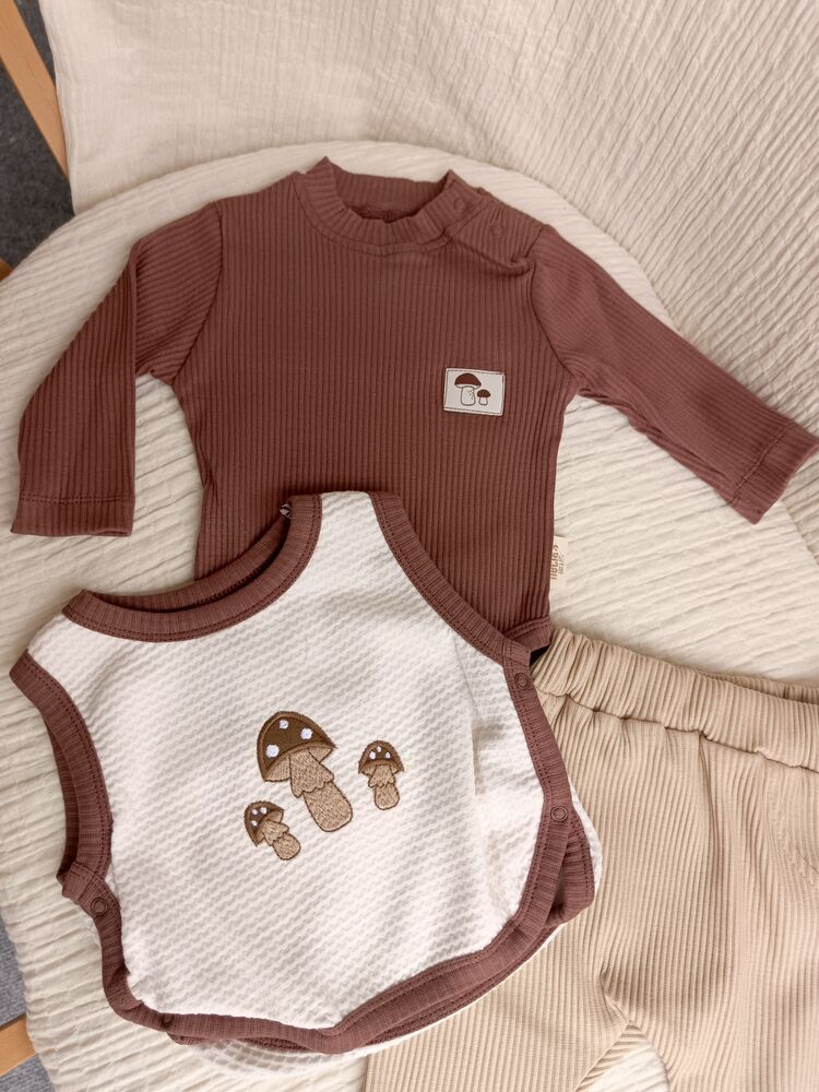 Elvis Mantar Desenli Önlüklü 3lü Set