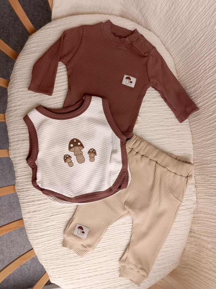 Elvis Mantar Desenli Önlüklü 3lü Set