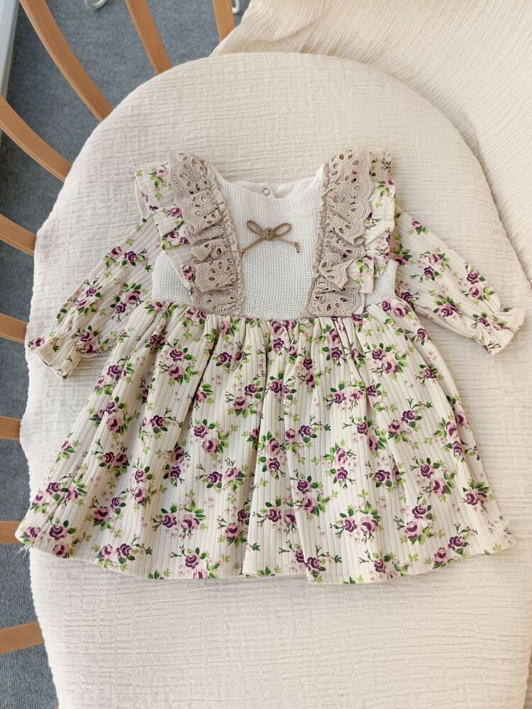 Azalea Çiçekli Pembe Elbise