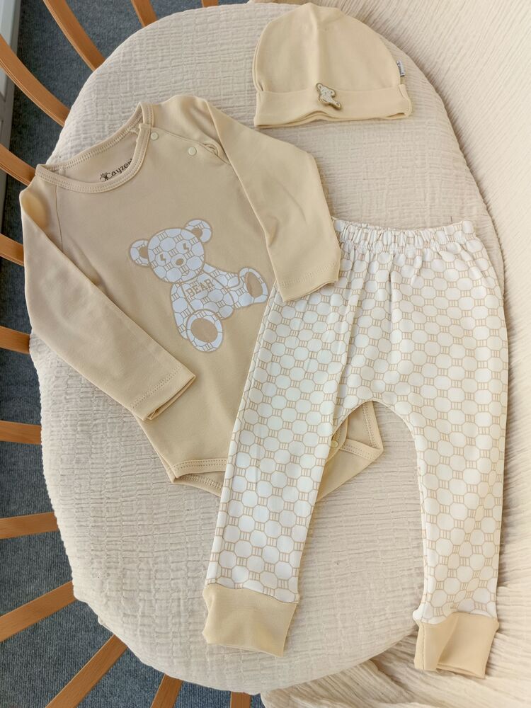 Bear 3'lü Takım Bej