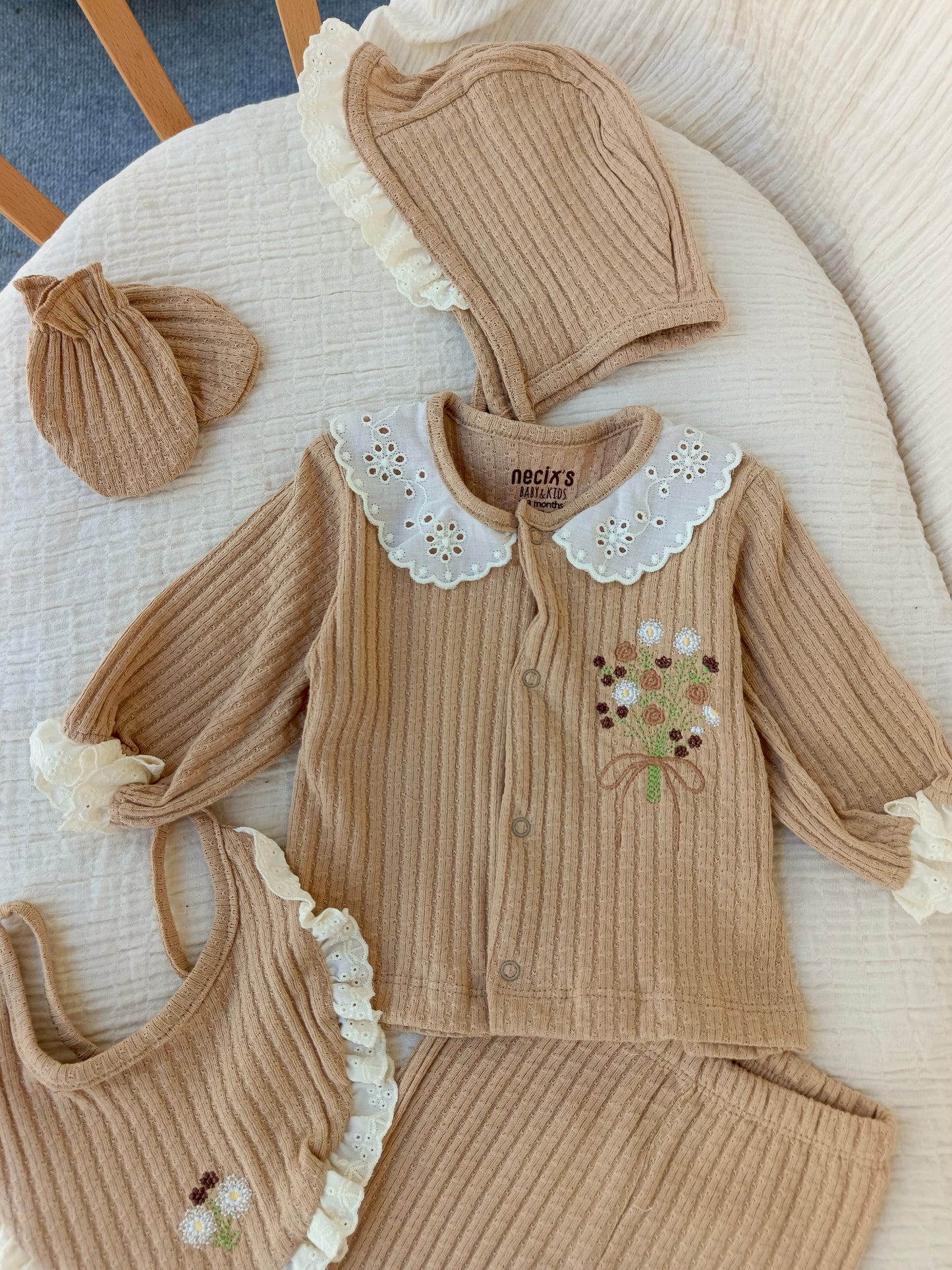 Vera Kız Bebek Yeni Doğan Set Kahve Köpüğü Renk