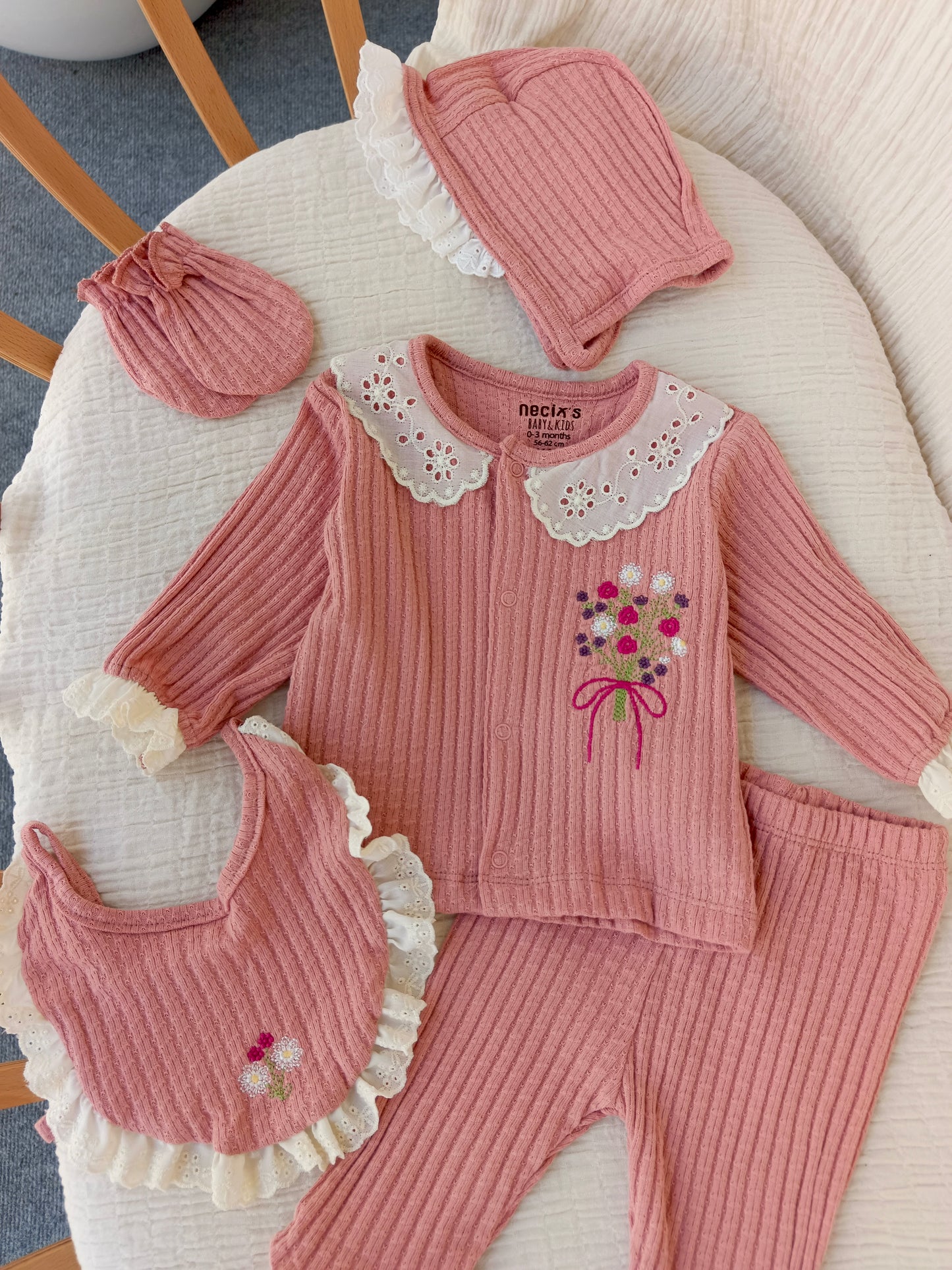 Vera Kız Bebek Yeni Doğan Set Puslu Gül Renk