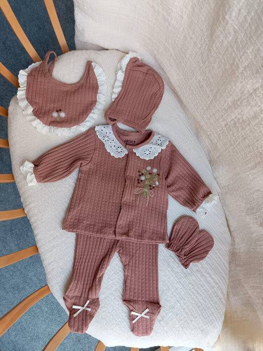 Vera Kız Bebek Yeni Doğan Set Kahverengi