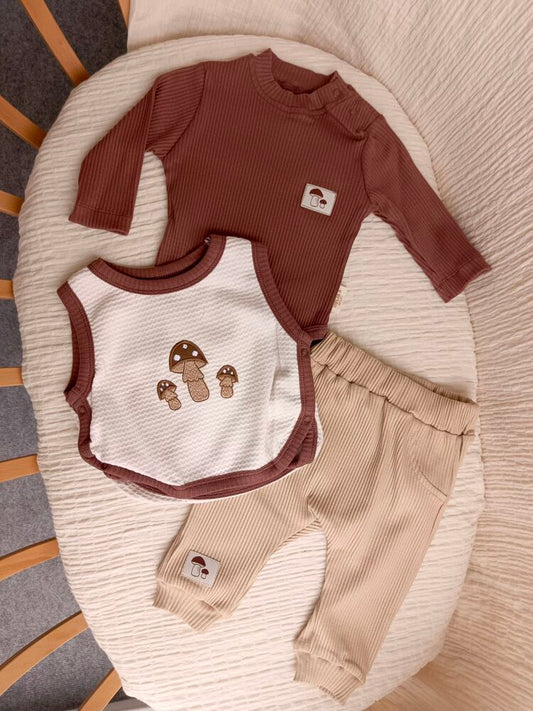 Elvis Mantar Desenli Önlüklü 3lü Set