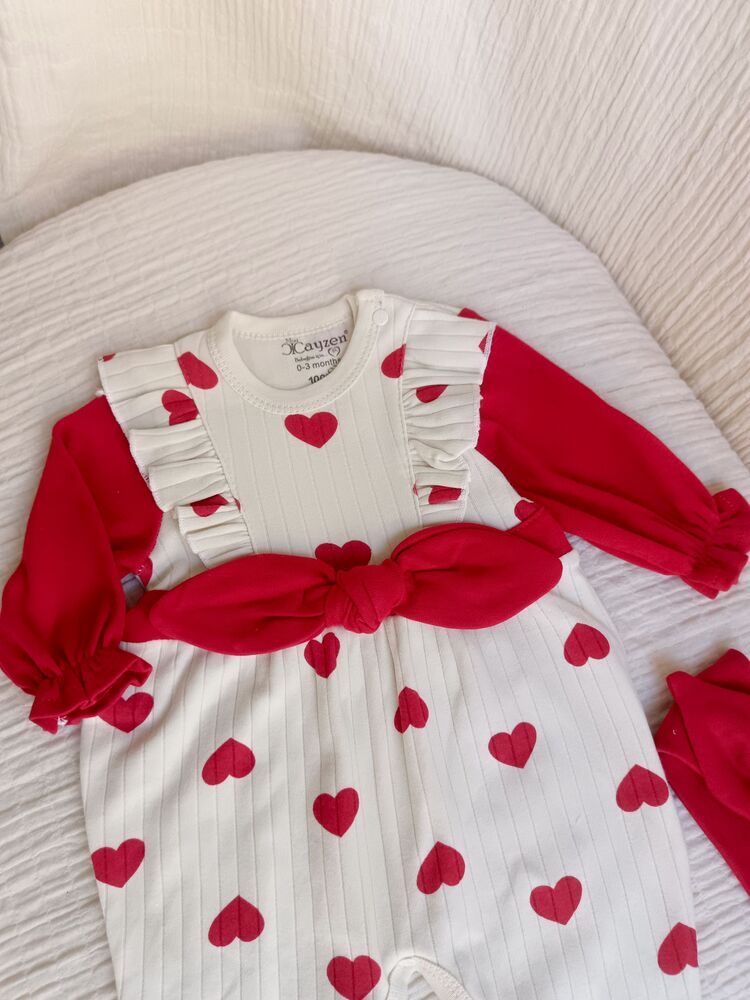 Elena Kalp Desenli Fiyonklu Bandanalı 2li Tulum Set