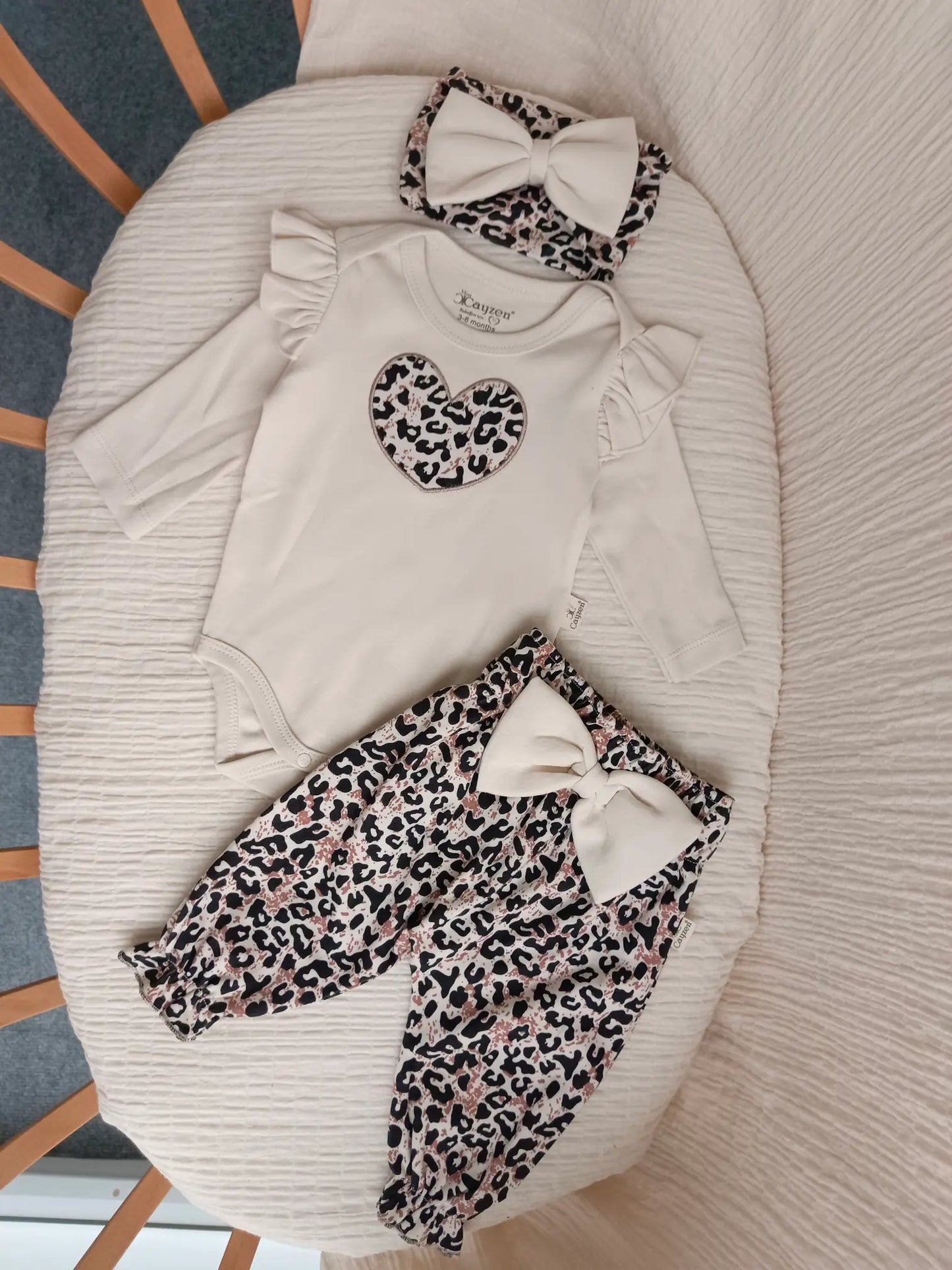 Hope Leoparlı 3lü Krem Takım