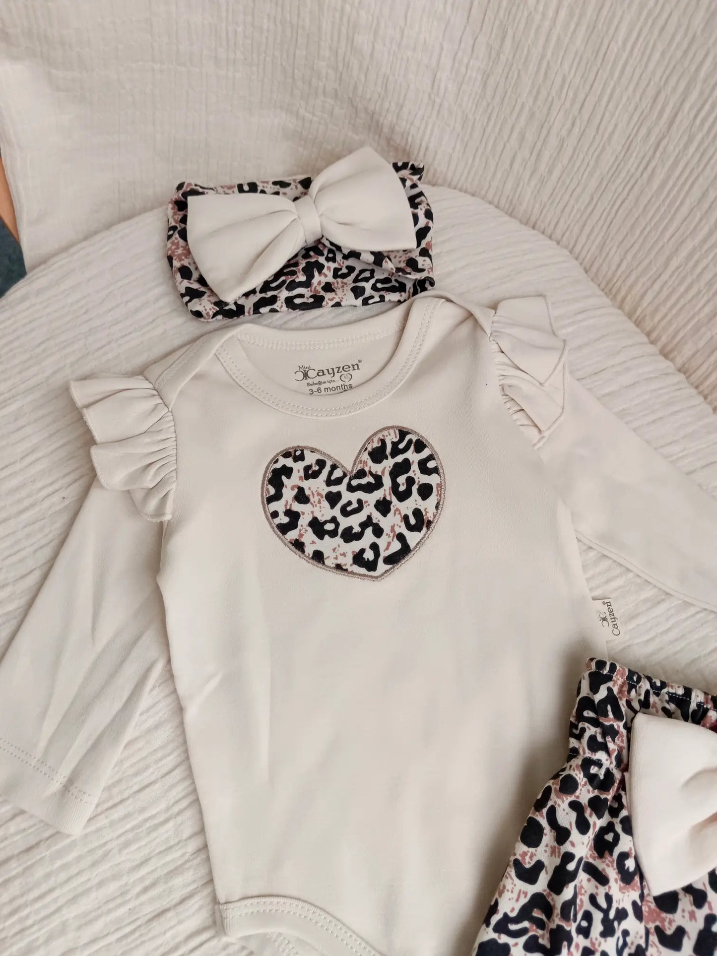 Hope Leoparlı 3lü Krem Takım