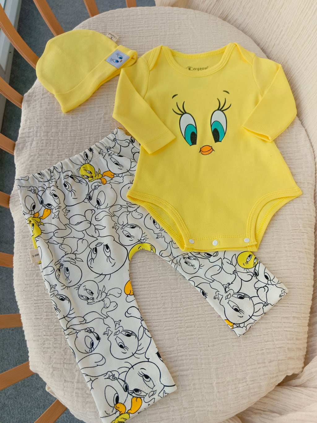 Tweety Civciv Desenli Bebek 3'lü Takım