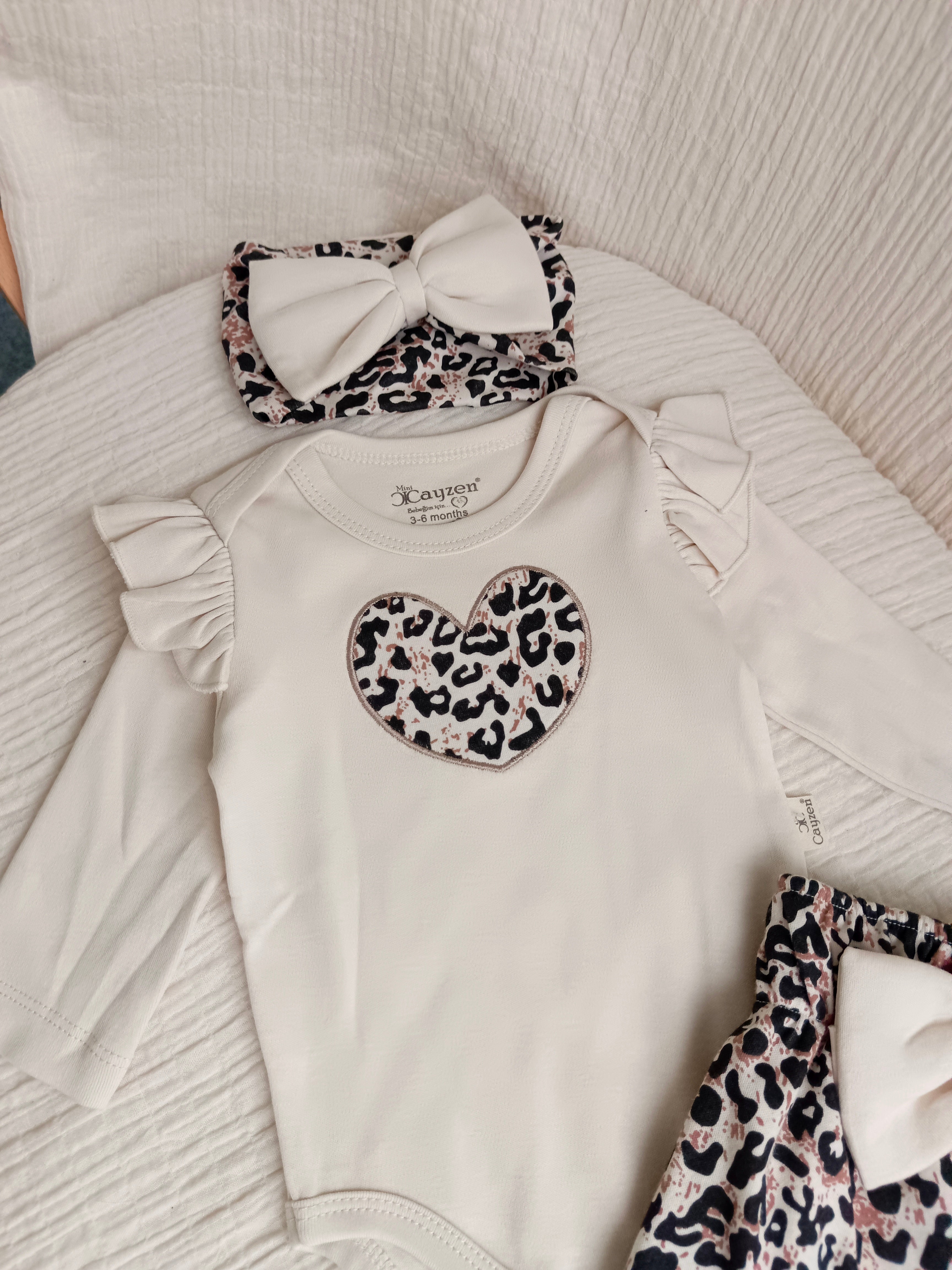 Hope Leoparlı 3'lü Takım Krem