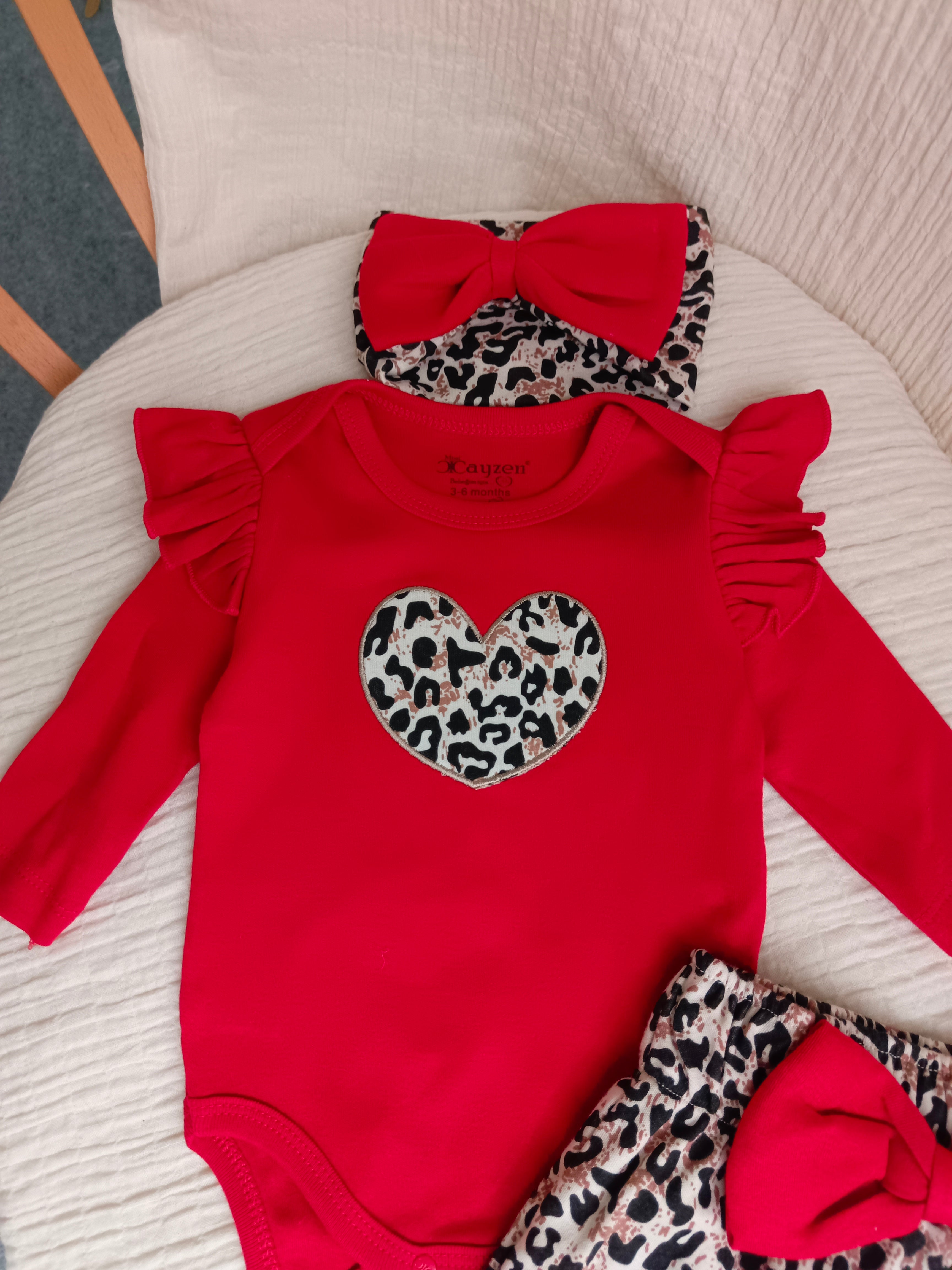Hope Leoparlı 3'lü Takım Kırmızı