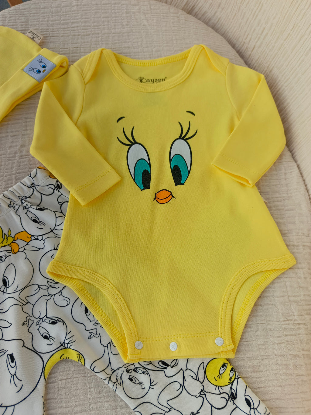 Tweety Civciv Desenli Bebek 3'lü Takım