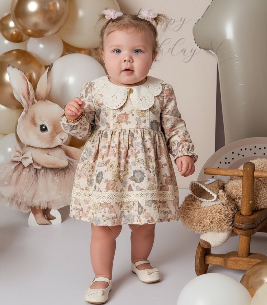 Gold Kız Bebek Elbise