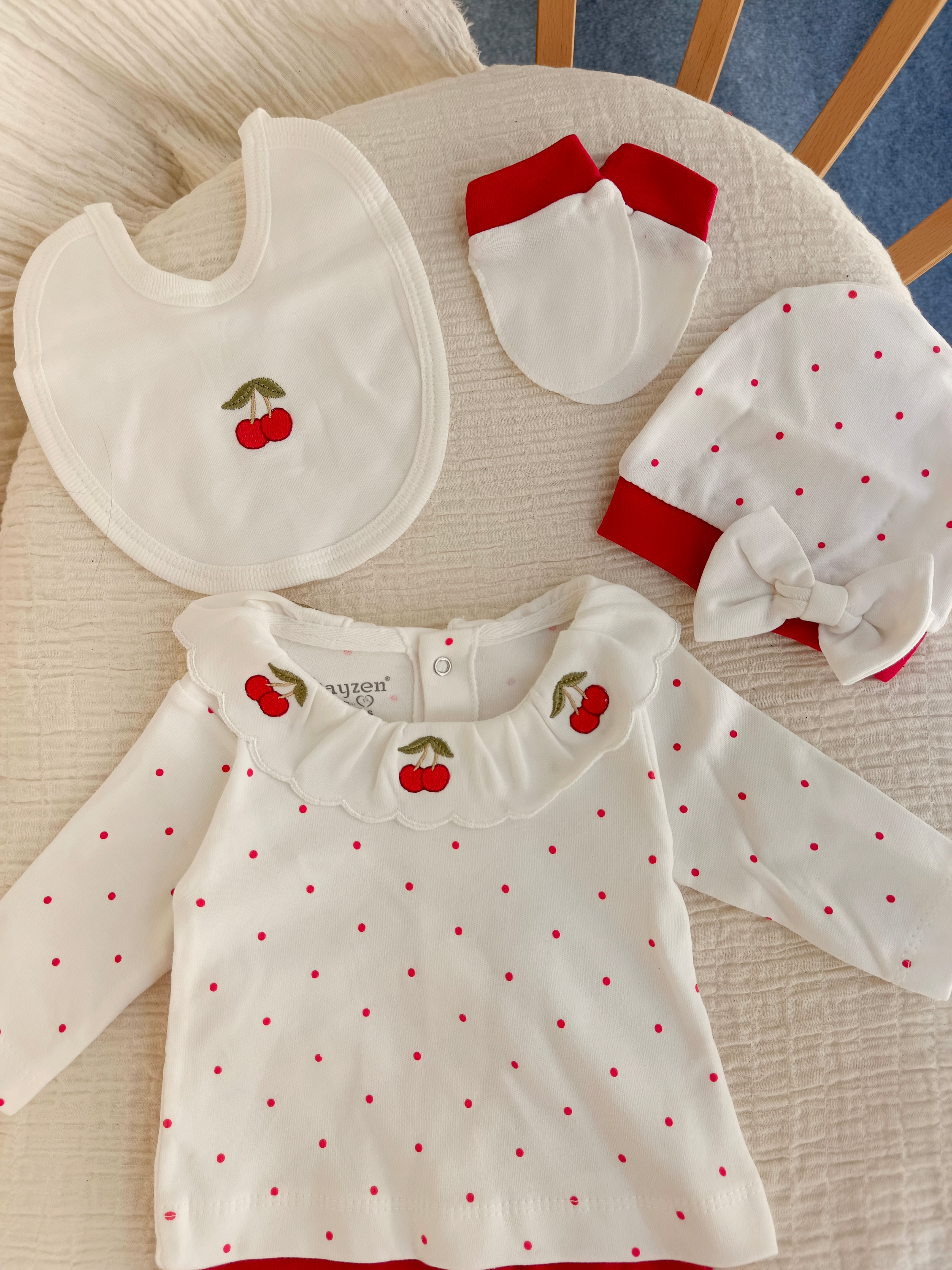 Cherry Kırmızı Hastane Yenidoğan Set