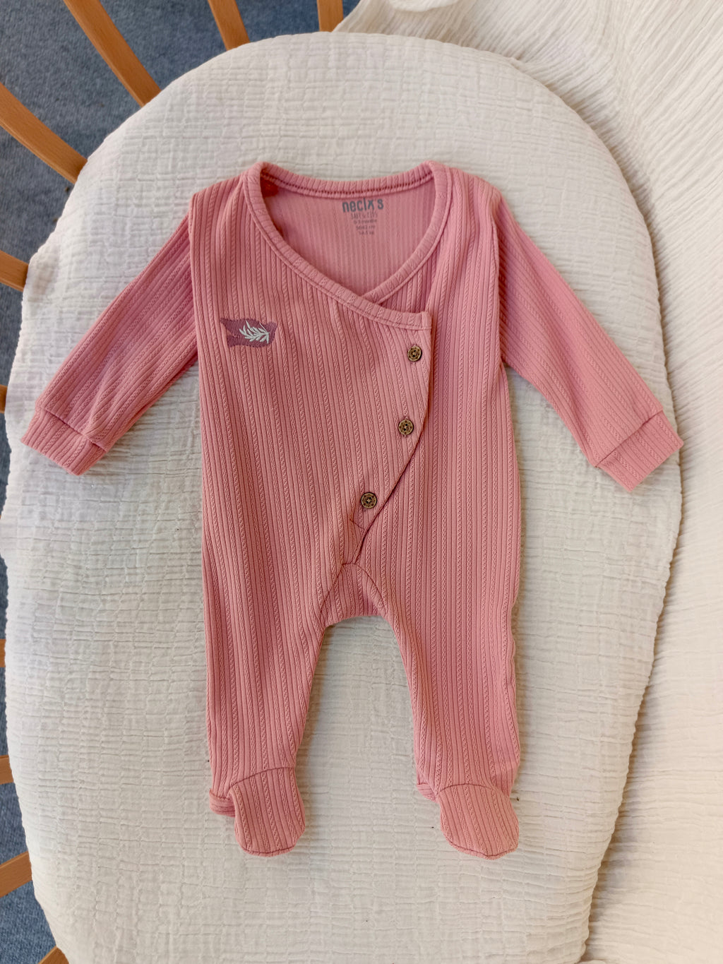 Maya Düğmeli Patikli Tulum Puslu Gül