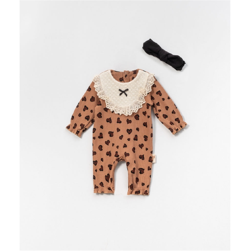 Leopar Kız Bebek Tulum