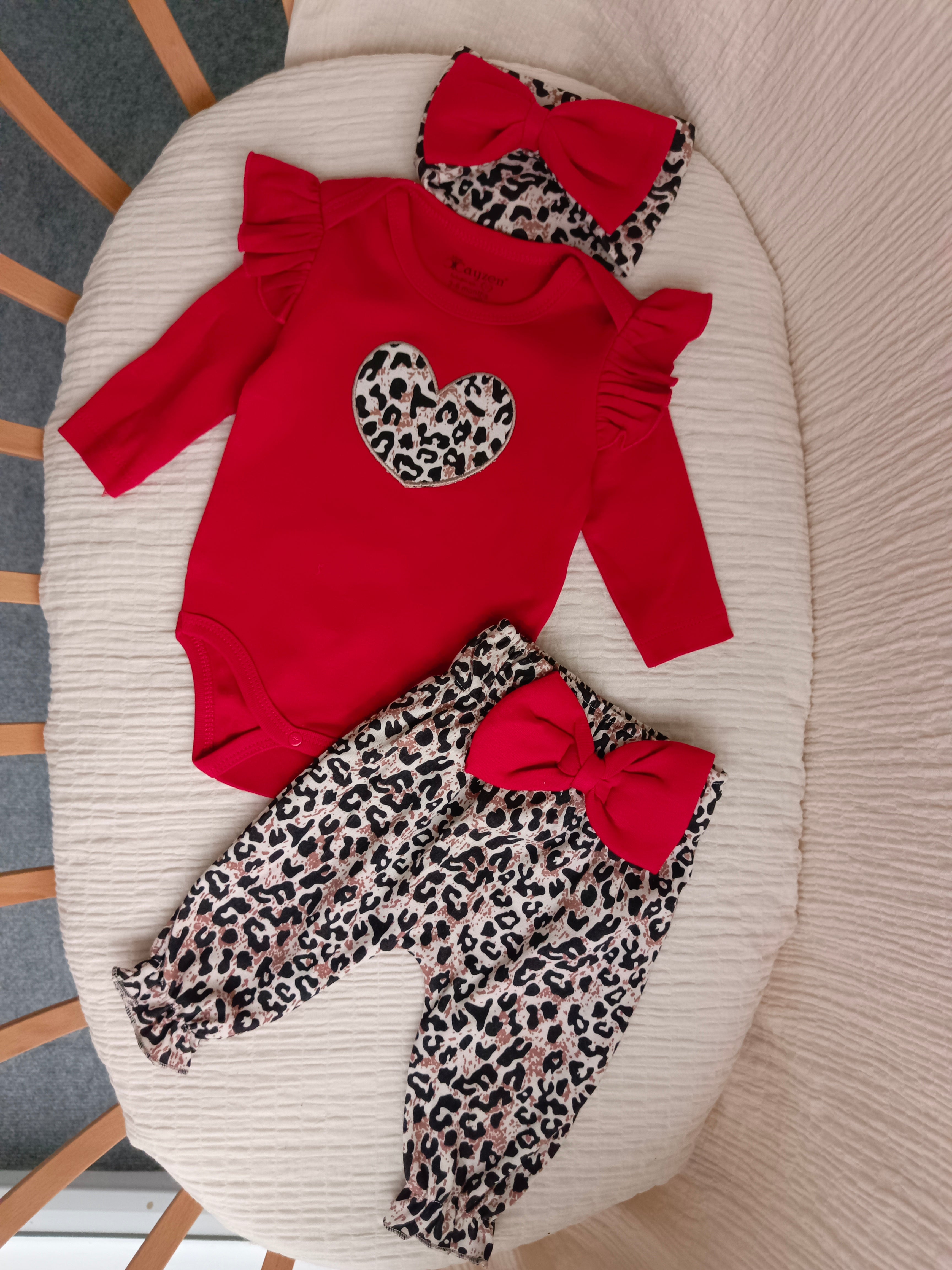 Hope Leoparlı 3'lü Takım Kırmızı