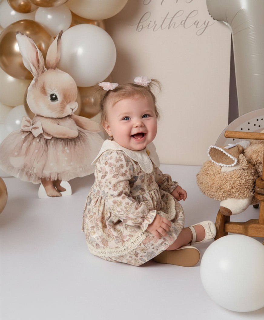 Gold Kız Bebek Elbise